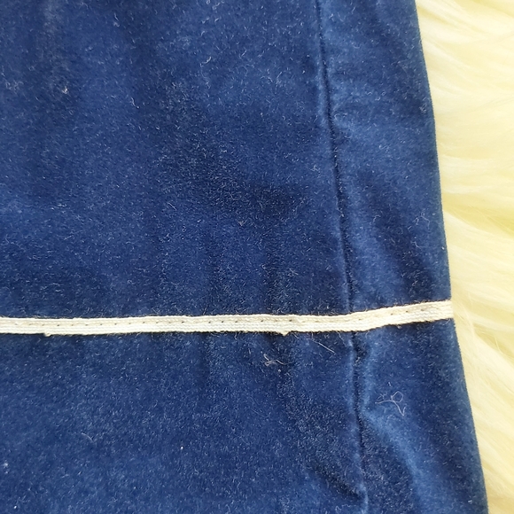 Vintage 24m  Blue Velvet Peter Pan Collar Dresss - Picture 5 of 8